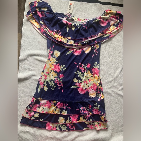 NEW Cute summer dress off the shoulder sleeves - Picture 1 of 2